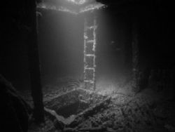 This picture was taken on the Thistlegorm. The hatch on t... by Marco Giovannini 